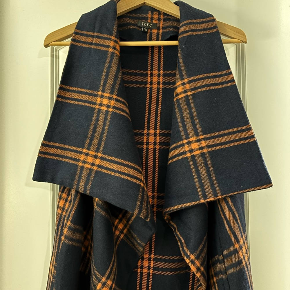 TCEC Women's Plaid Jacket - Orange and Black